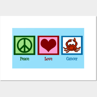 Peace Love Cancer Posters and Art